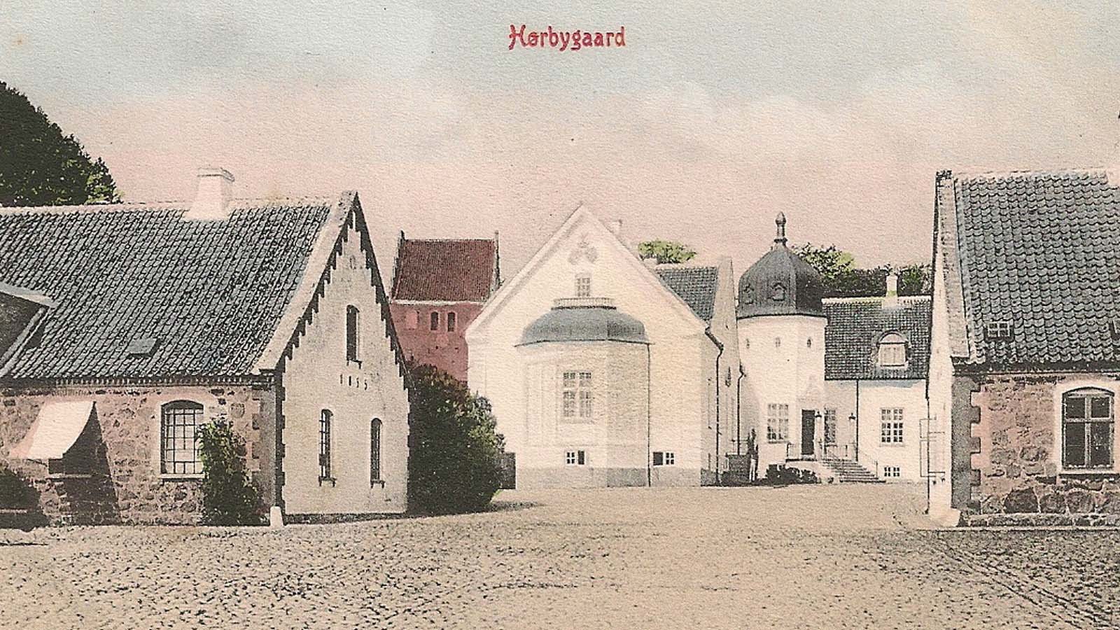 Postkort i farver Hørbygård
