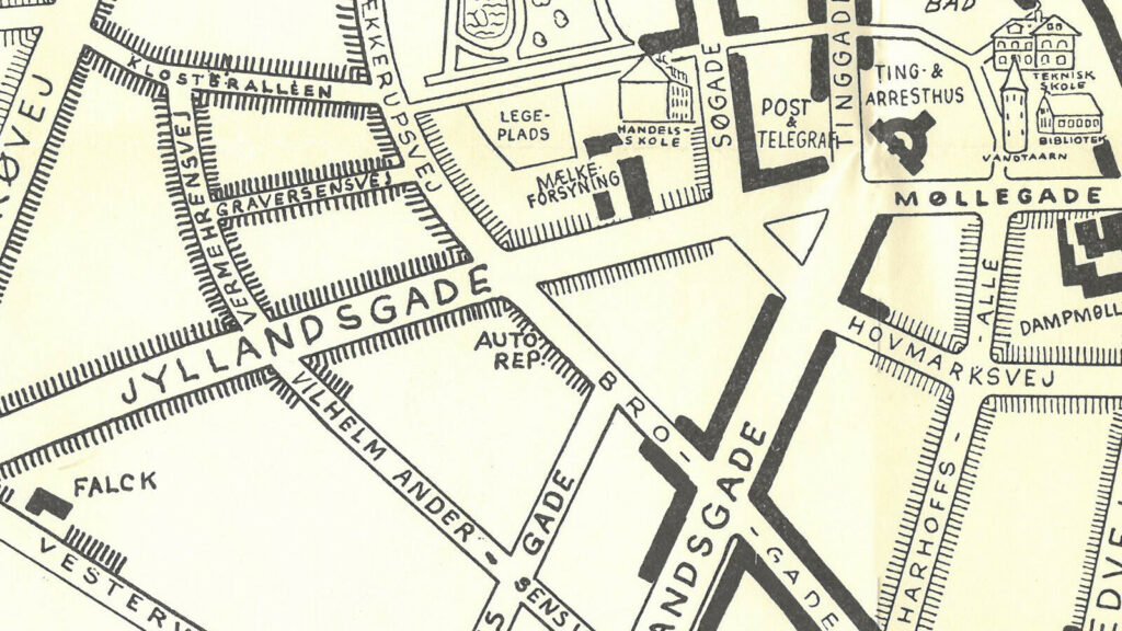 Gadeforløb på bykort Ringsted