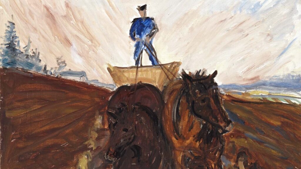 Hestevogn med forspand af Birthe Bovin (1906-1980) . Foto: Museum Vestsjælland