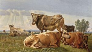 Johan Thomas Lundbye Køer Paa Aaben Mark Foto Bruun Rasmussen