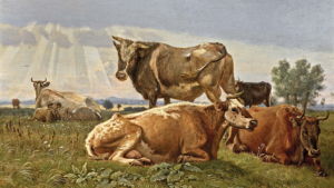 Johan Thomas Lundbye Køer Paa Aaben Mark Foto Bruun Rasmussen