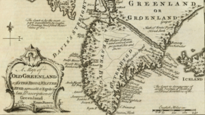 Gammelt kort over grønland