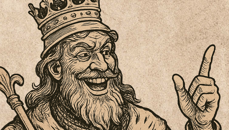 Happy king, illustration